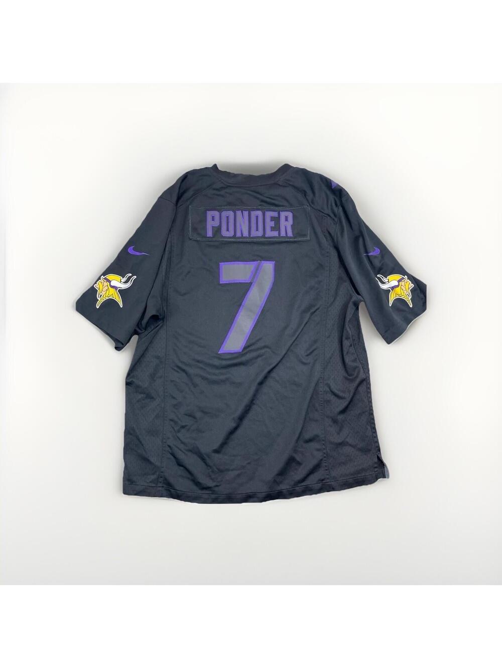 Nike NFL Minnesota Vikings 7 Christian Ponder Impact Twill Jersey Size XL